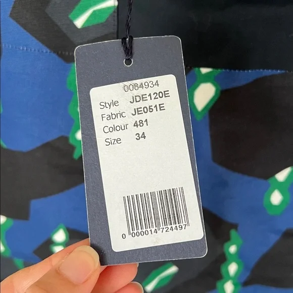 NWF Jil sander navy and black geometric mini lined skirt